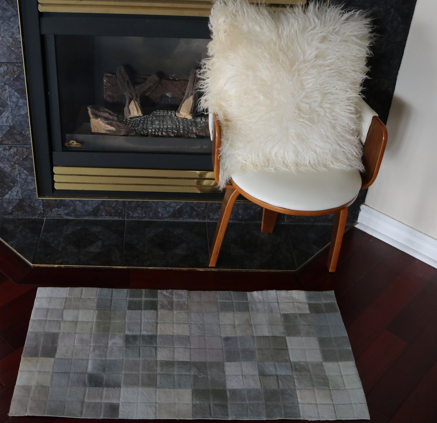 99535 Cowhide rug Patchwork Collection Quebecuir Premium RUNNER