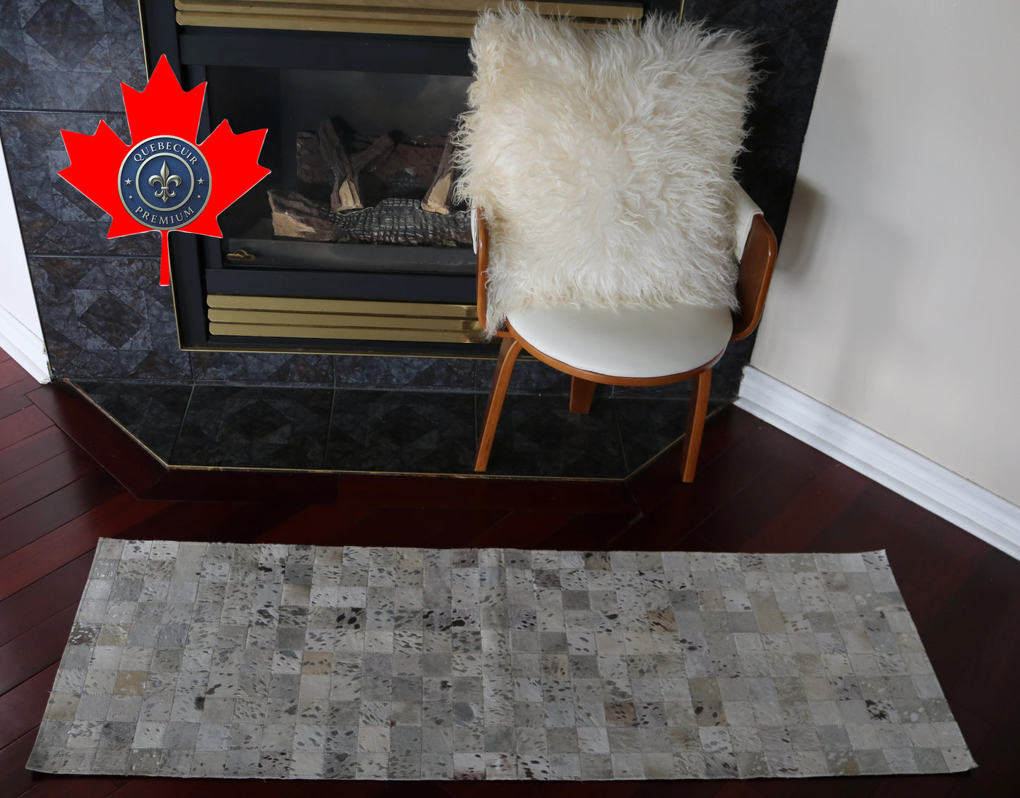 99536 Cowhide rug Patchwork Collection Quebecuir Premium RUNNER