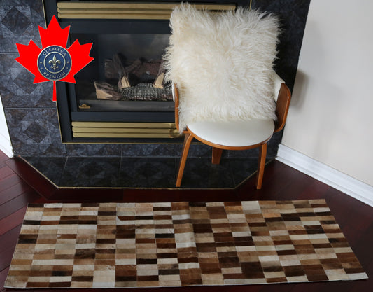 99537 Cowhide rug Patchwork Collection Quebecuir Premium RUNNER