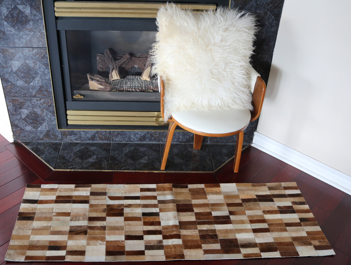 99537 Cowhide rug Patchwork Collection Quebecuir Premium RUNNER