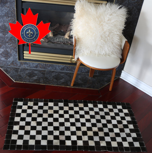 99543 Cowhide rug Patchwork Collection Quebecuir Premium RUNNER