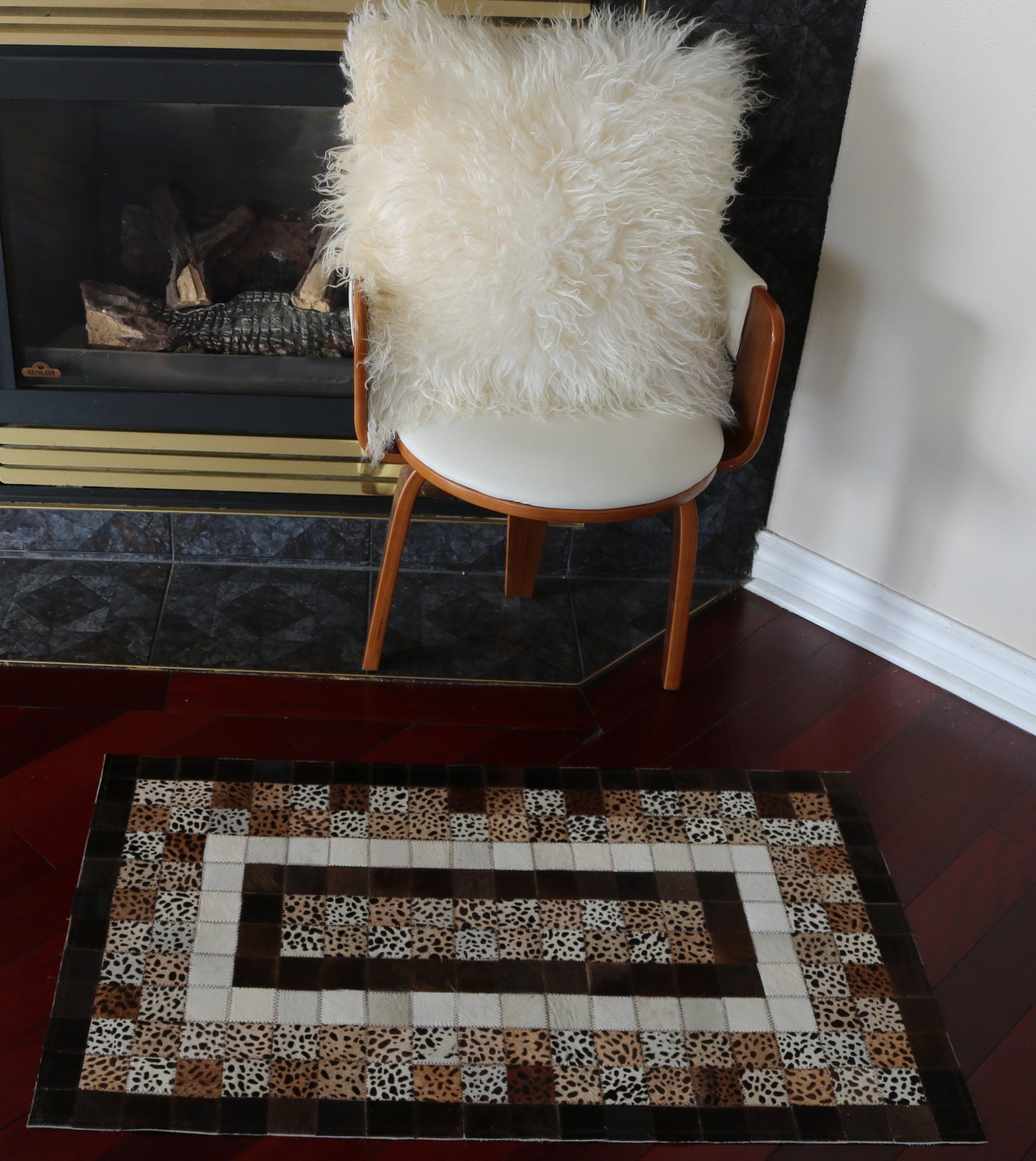 99545 Cowhide rug Patchwork Collection Quebecuir Premium RUNNER