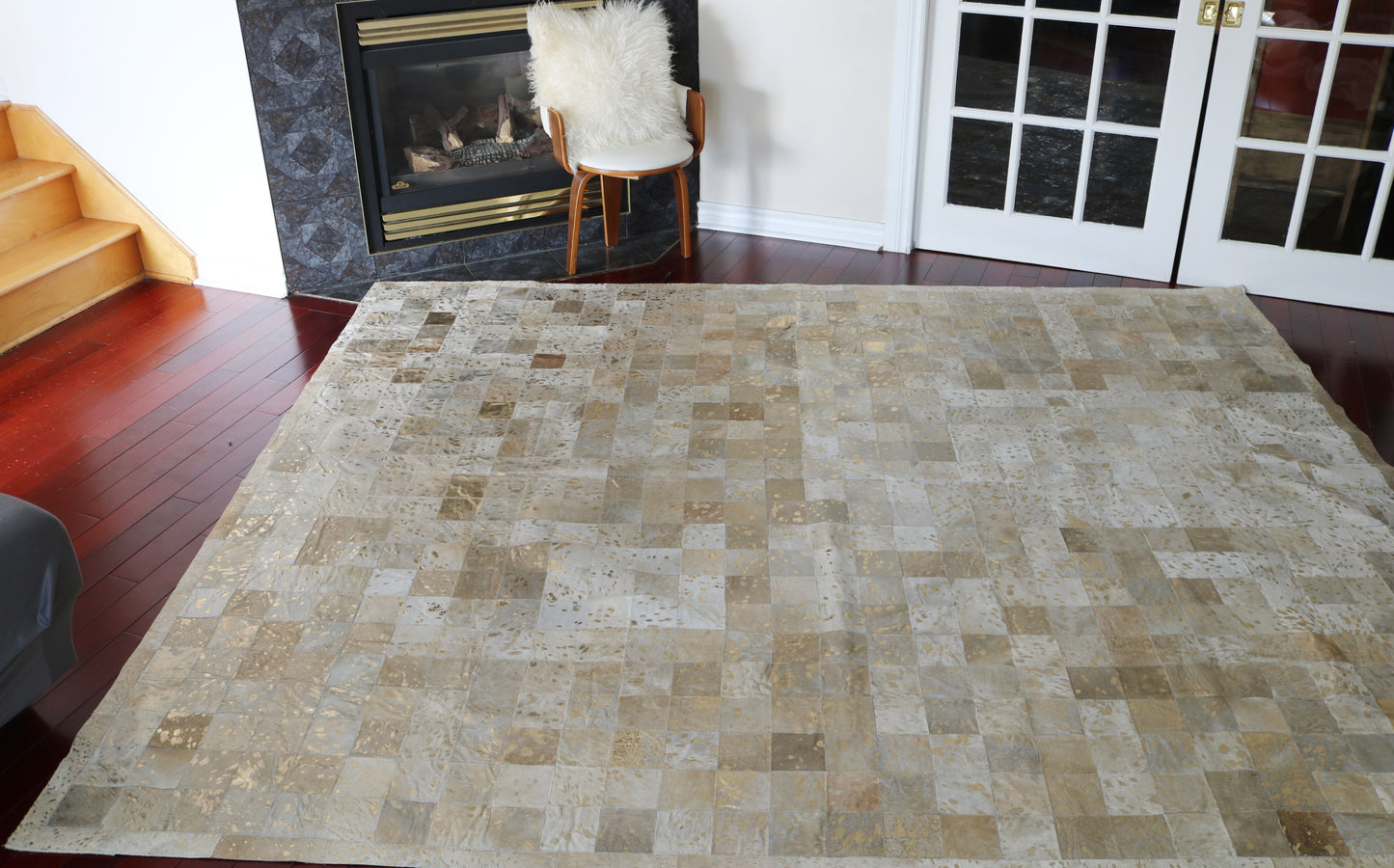 99549 Cowhide rug Patchwork Collection Quebecuir Premium SUPER BIG SIZE XXXXL