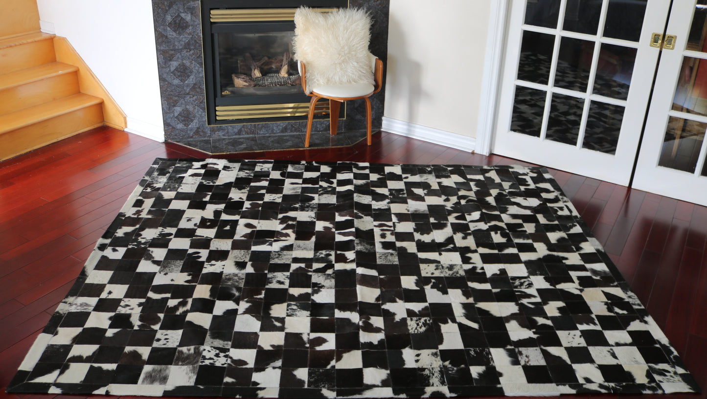 99558 Cowhide rug Patchwork Collection Quebecuir Premium SUPER BIG SIZE XXXXL