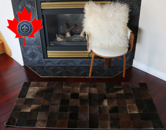 99566 Cowhide rug Patchwork Collection Quebecuir Premium RUNNER