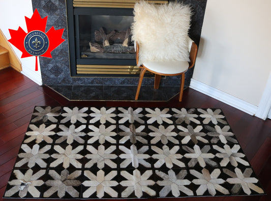 99567 Cowhide rug Patchwork Collection Quebecuir Premium