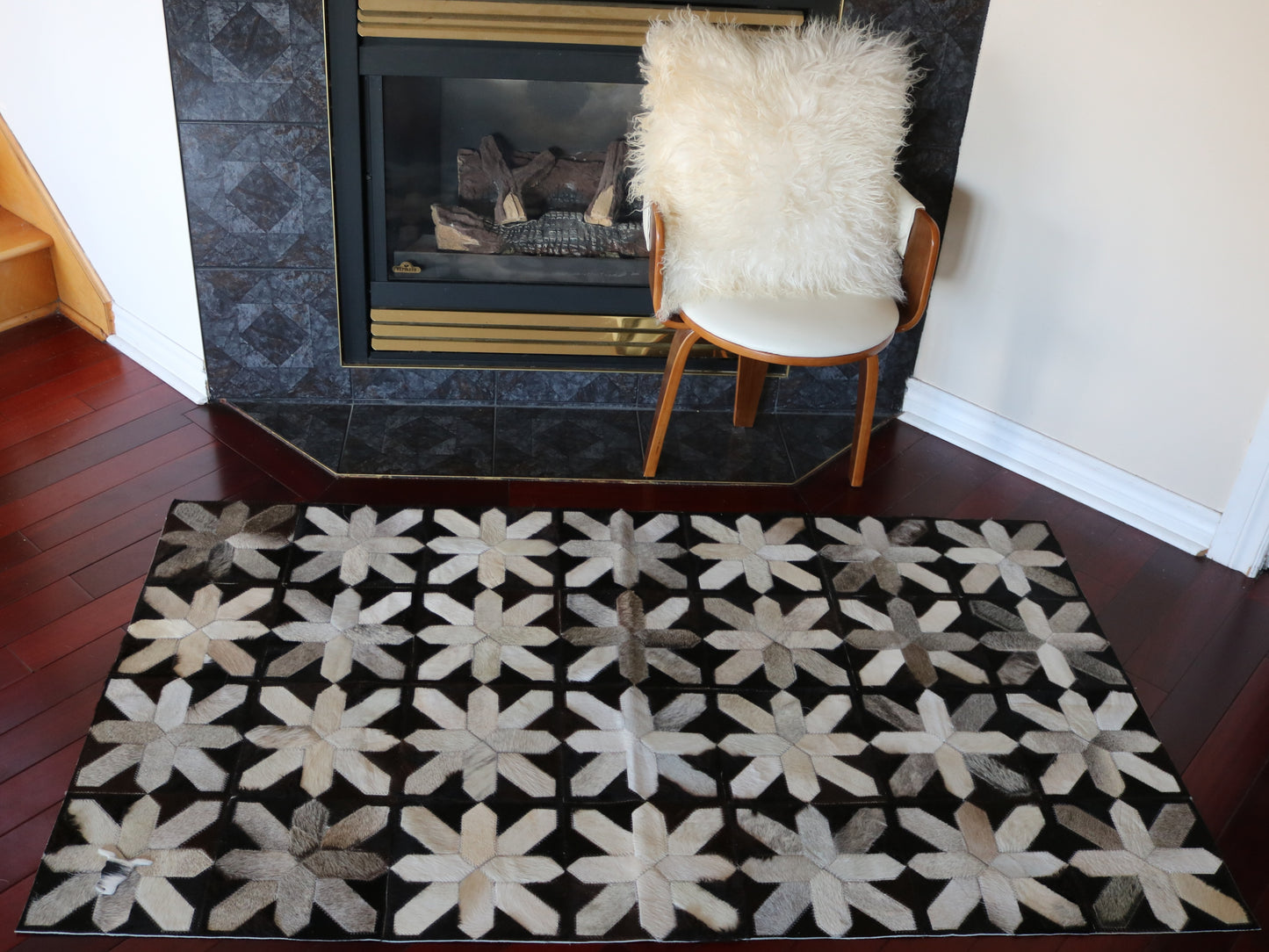 99567 Cowhide rug Patchwork Collection Quebecuir Premium