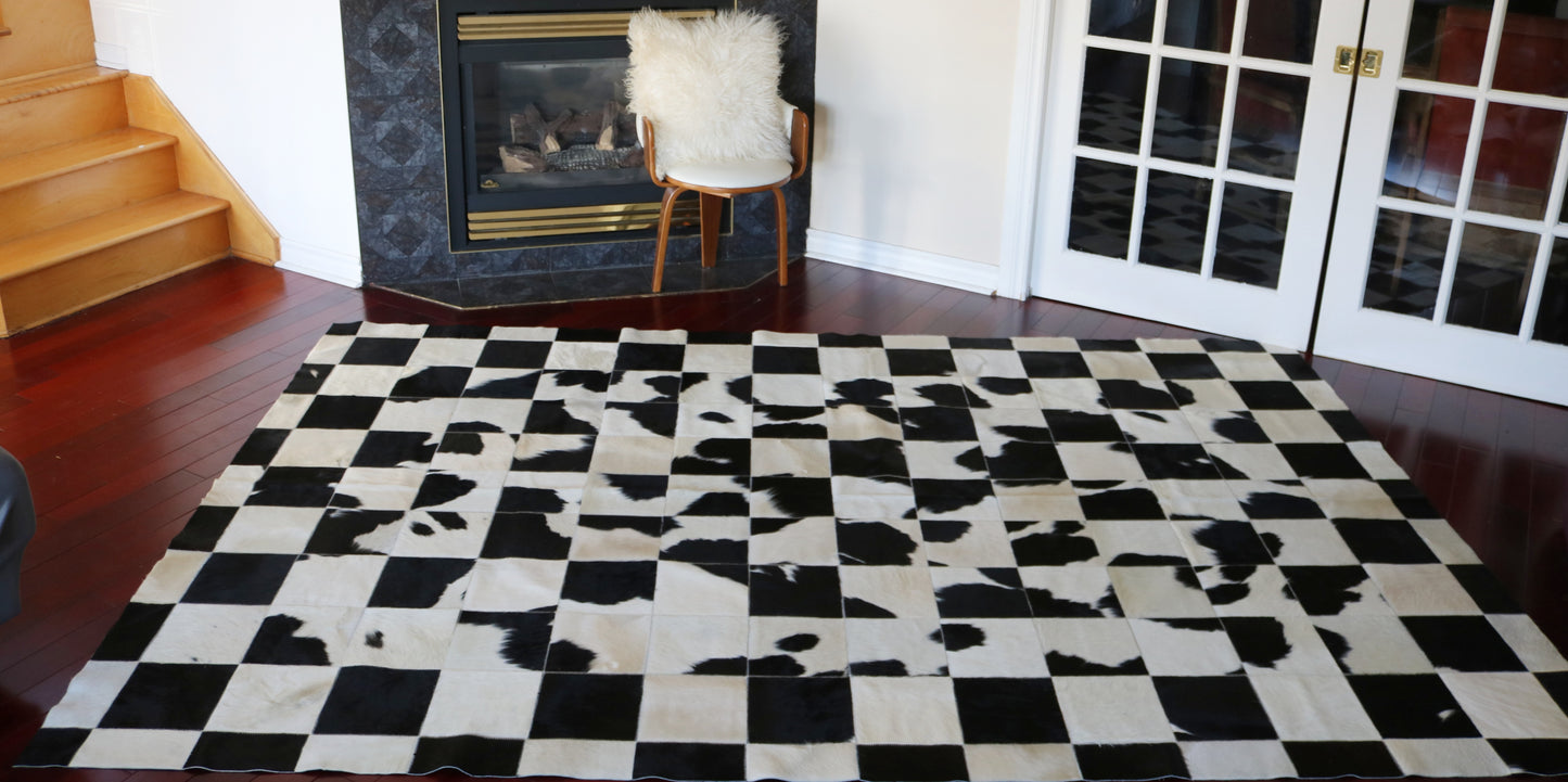 99568 Cowhide rug Patchwork Collection Quebecuir Premium SUPER BIG SIZE XXXL