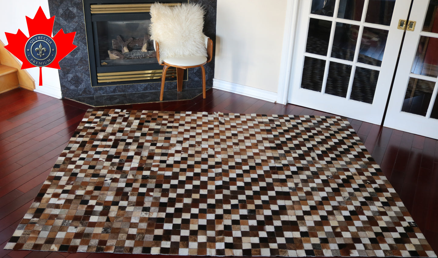 99569 Cowhide rug Patchwork Collection Quebecuir Premium SUPER BIG SIZE XXXL