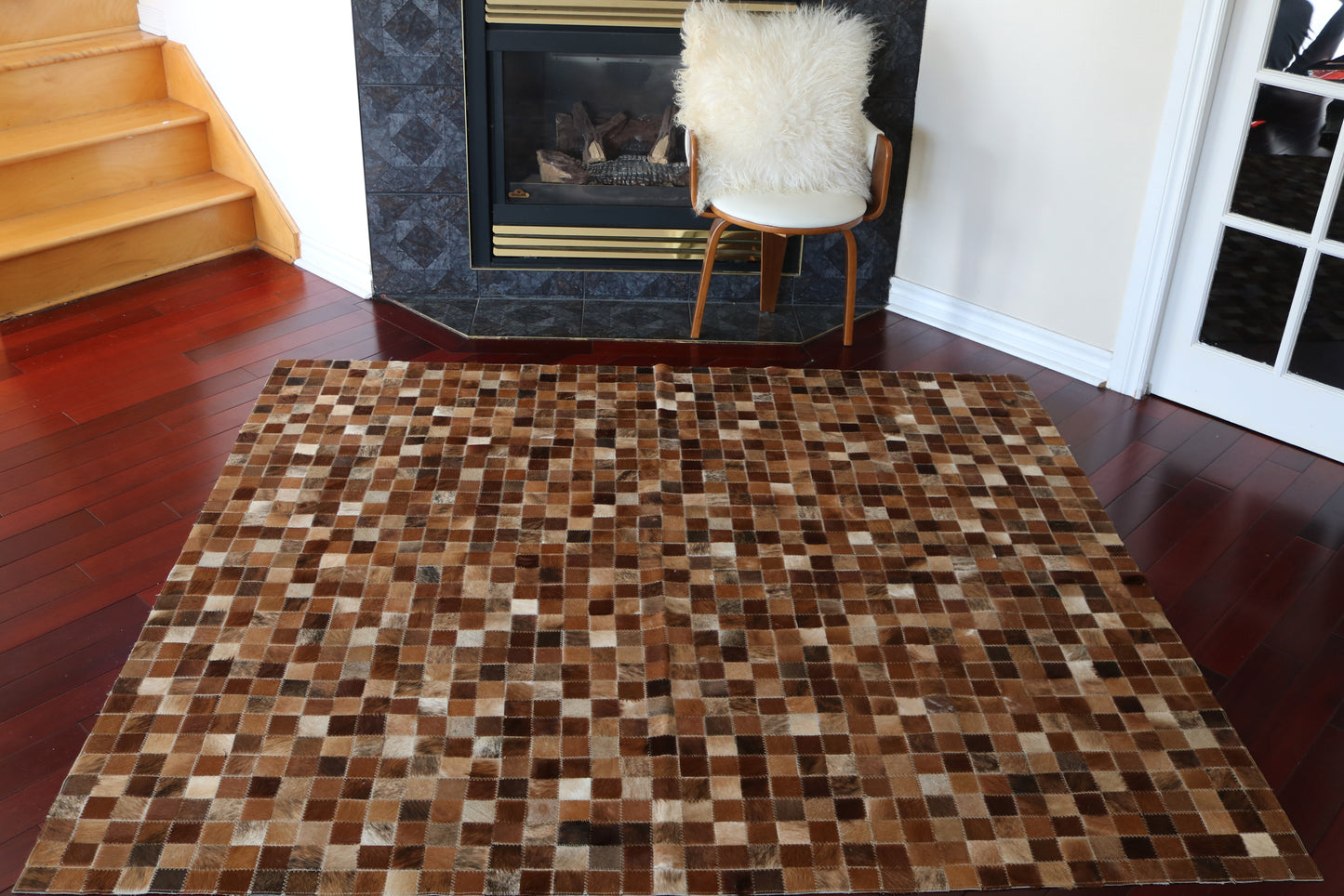 99573 Cowhide rug Patchwork Collection Quebecuir Premium