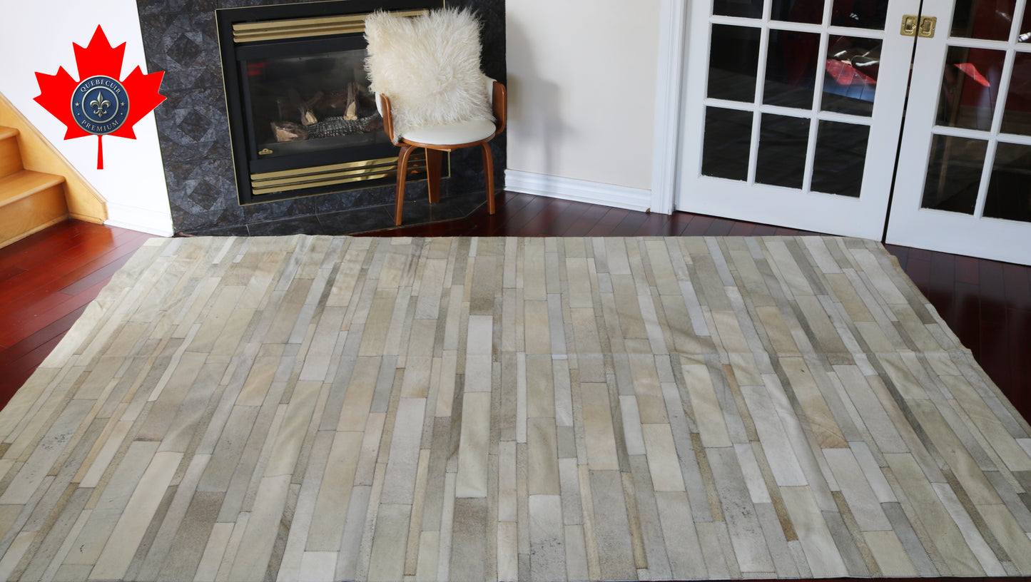 99577 Cowhide rug Patchwork Collection Quebecuir Premium SUPER BIG SIZE XXXL