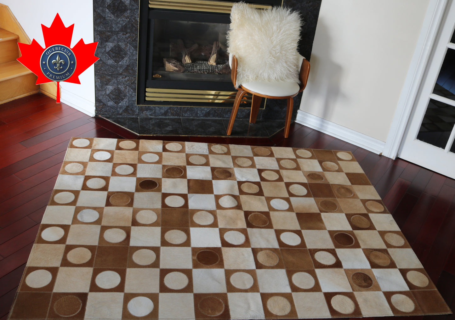 99579 Cowhide rug Patchwork Collection Quebecuir Premium