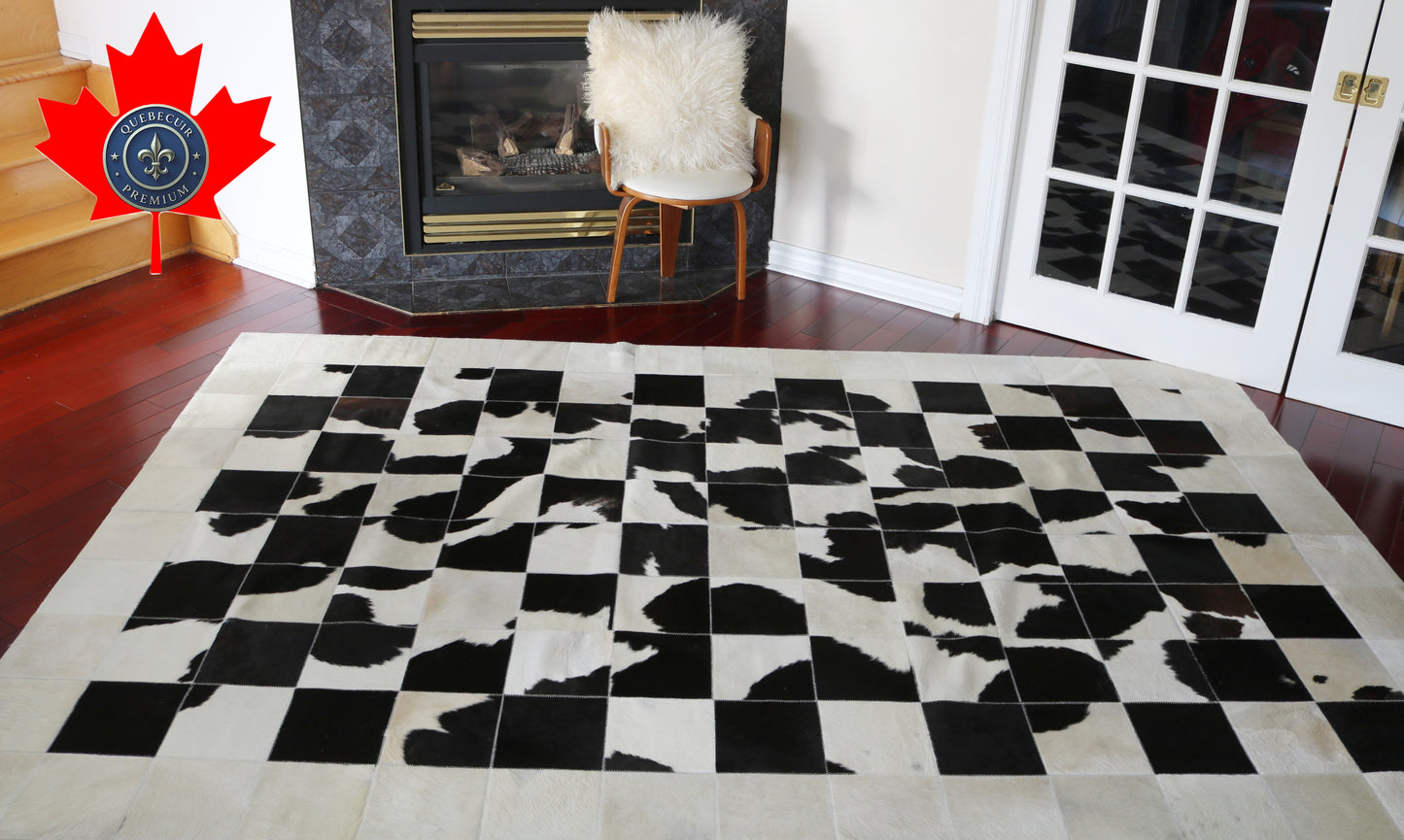 99580 Cowhide rug Patchwork Collection Quebecuir Premium SUPER BIG SIZE XXXL
