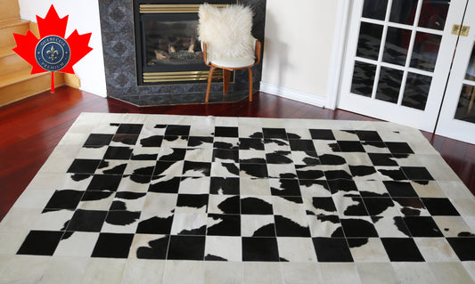99580 Cowhide rug Patchwork Collection Quebecuir Premium SUPER BIG SIZE XXXL