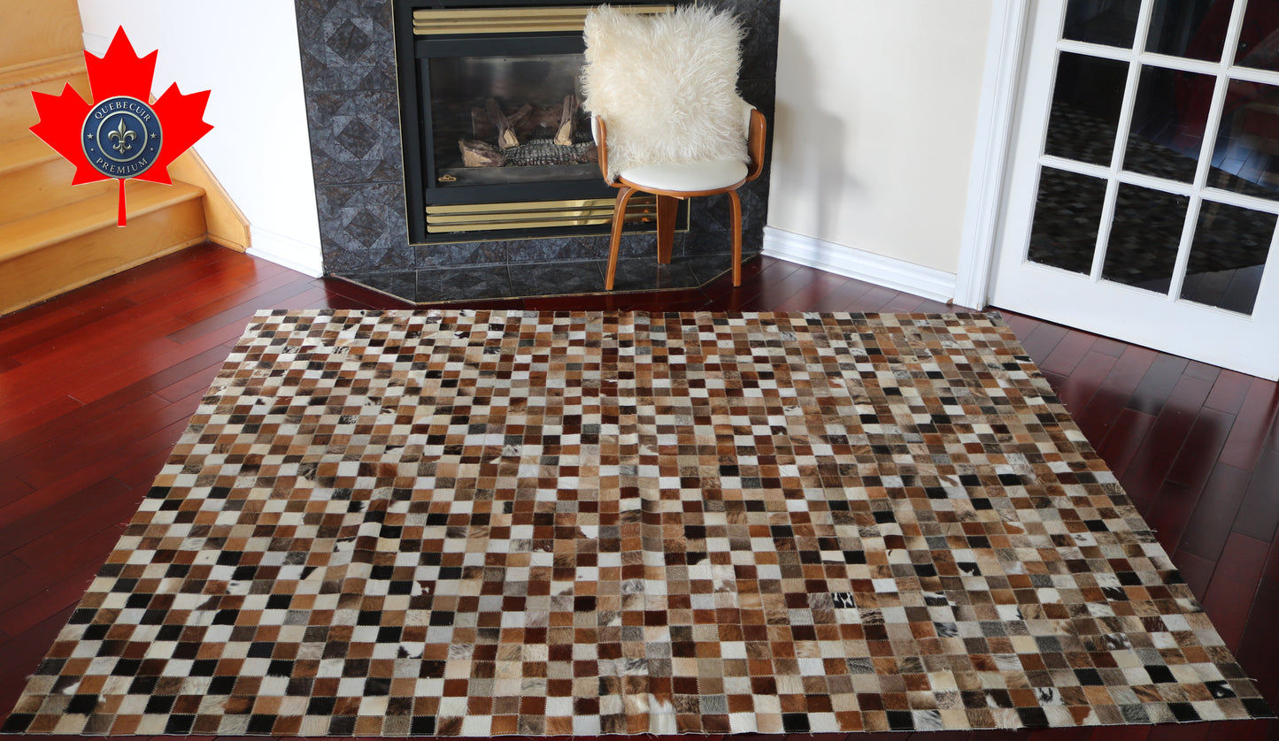 99582 Cowhide rug Patchwork Collection Quebecuir Premium   SUPER BIG SIZE XXXL