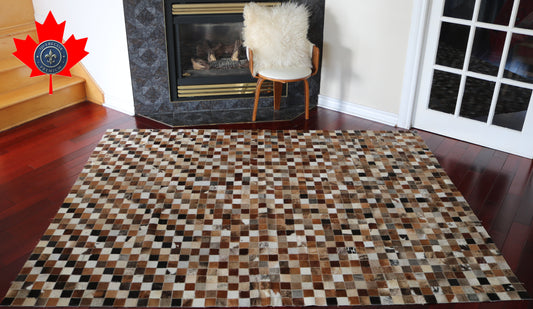 99582 Cowhide rug Patchwork Collection Quebecuir Premium   SUPER BIG SIZE XXXL
