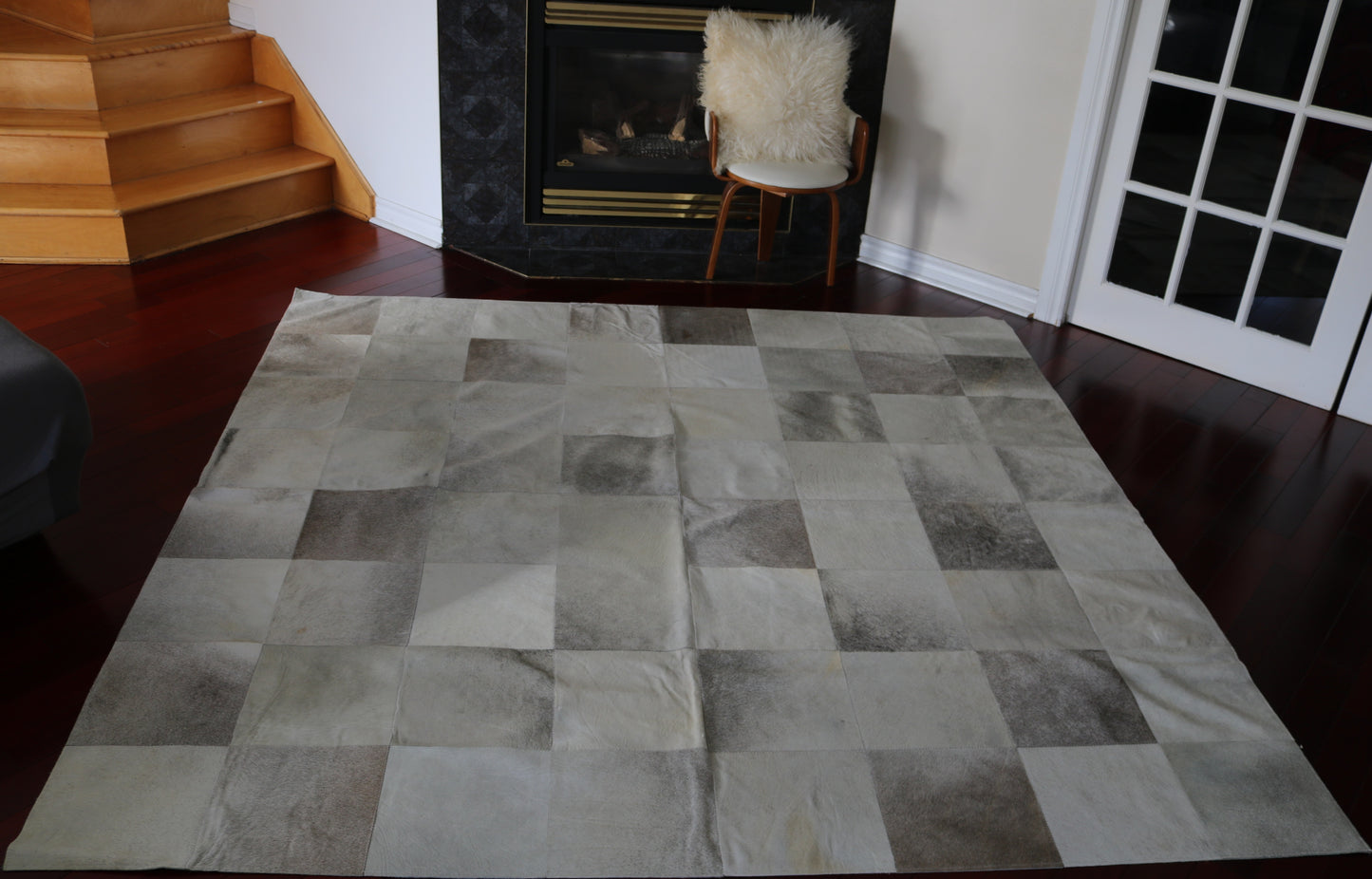 99583 Cowhide rug Patchwork Collection Quebecuir Premium   SUPER BIG SIZE XXXL