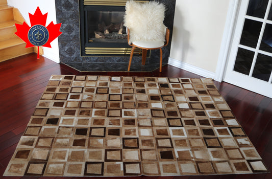 99584 Cowhide rug Patchwork Collection Quebecuir Premium    BIG SIZE XXL