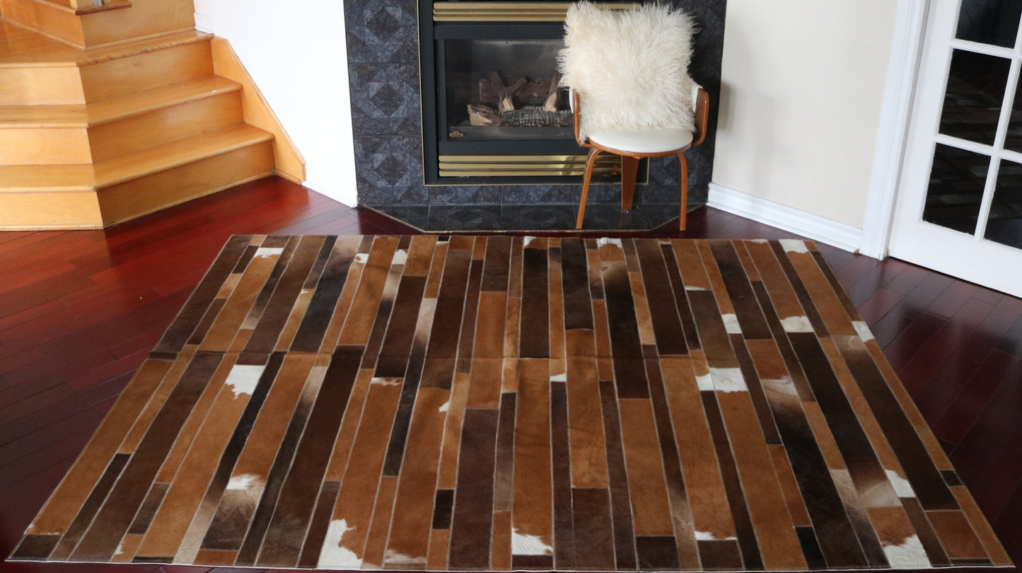 99595 Cowhide rug Patchwork Collection Quebecuir Premium SUPER BIG SIZE XXXL