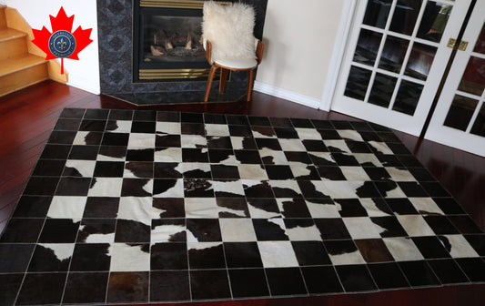 99596 Cowhide rug Patchwork Collection Quebecuir Premium SUPER BIG SIZE XXXL