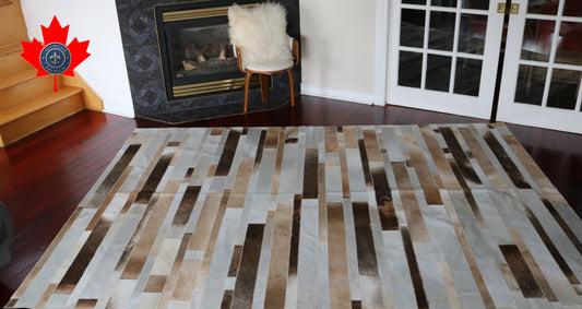 99598 Cowhide rug Patchwork Collection Quebecuir Premium SUPER BIG SIZE XXXL