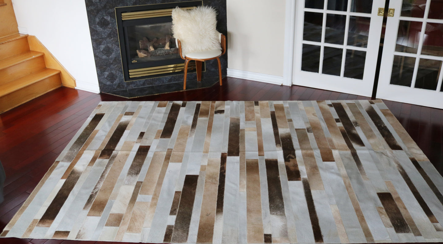 99598 Cowhide rug Patchwork Collection Quebecuir Premium SUPER BIG SIZE XXXL