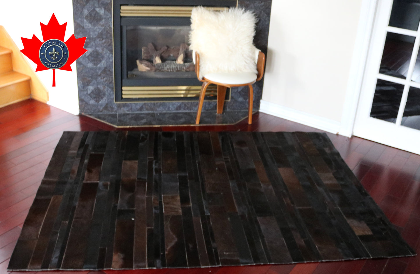 99602 Cowhide rug Patchwork Collection Quebecuir Premium  BIG SIZE XXL