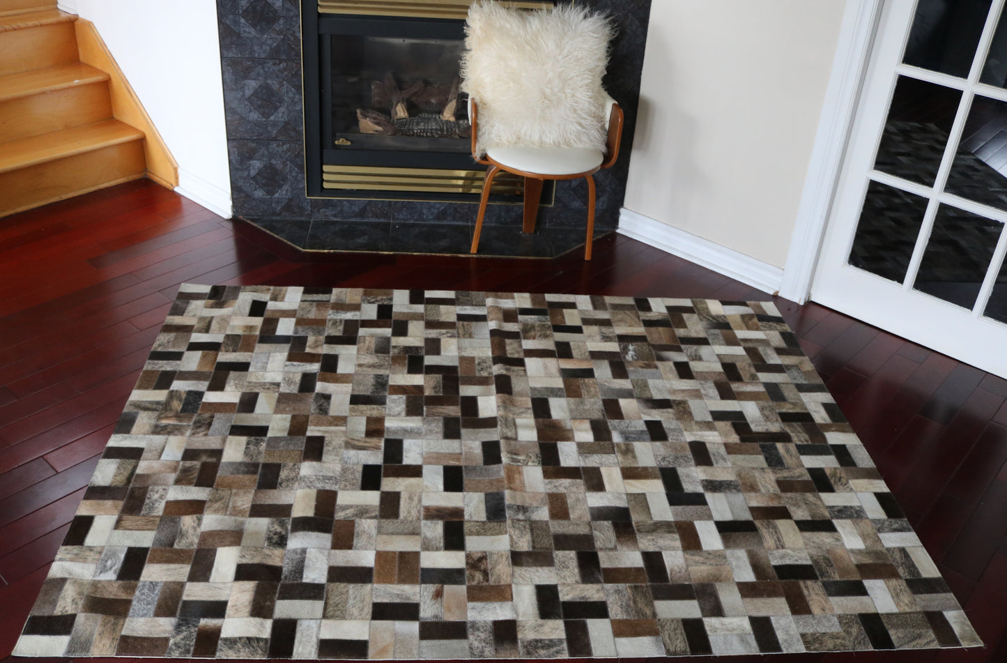 99603 Cowhide rug Patchwork Collection Quebecuir Premium  BIG SIZE XXL