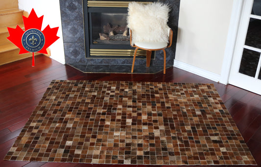 99606 Cowhide rug Patchwork Collection Quebecuir Premium BIG SIZE XL