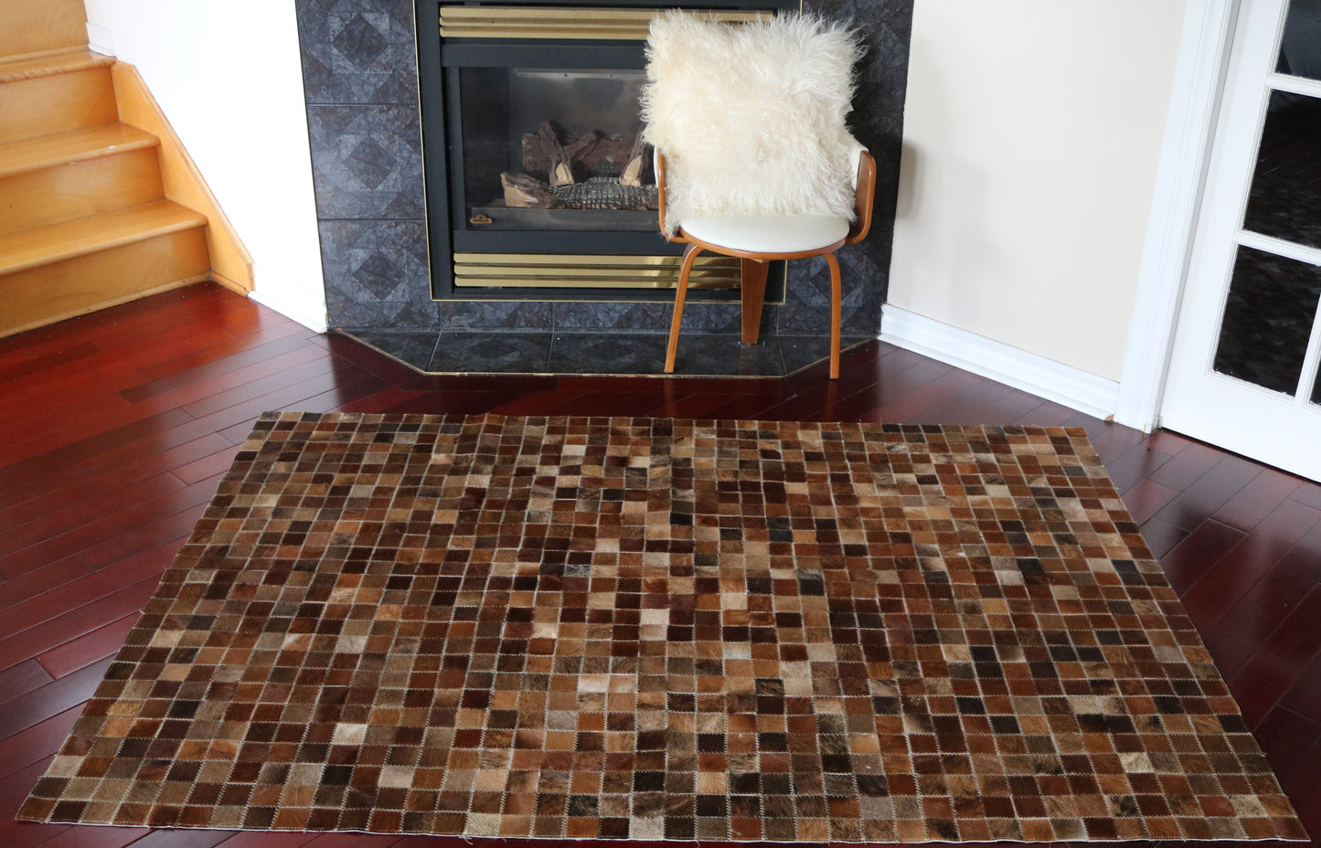 99606 Cowhide rug Patchwork Collection Quebecuir Premium BIG SIZE XL