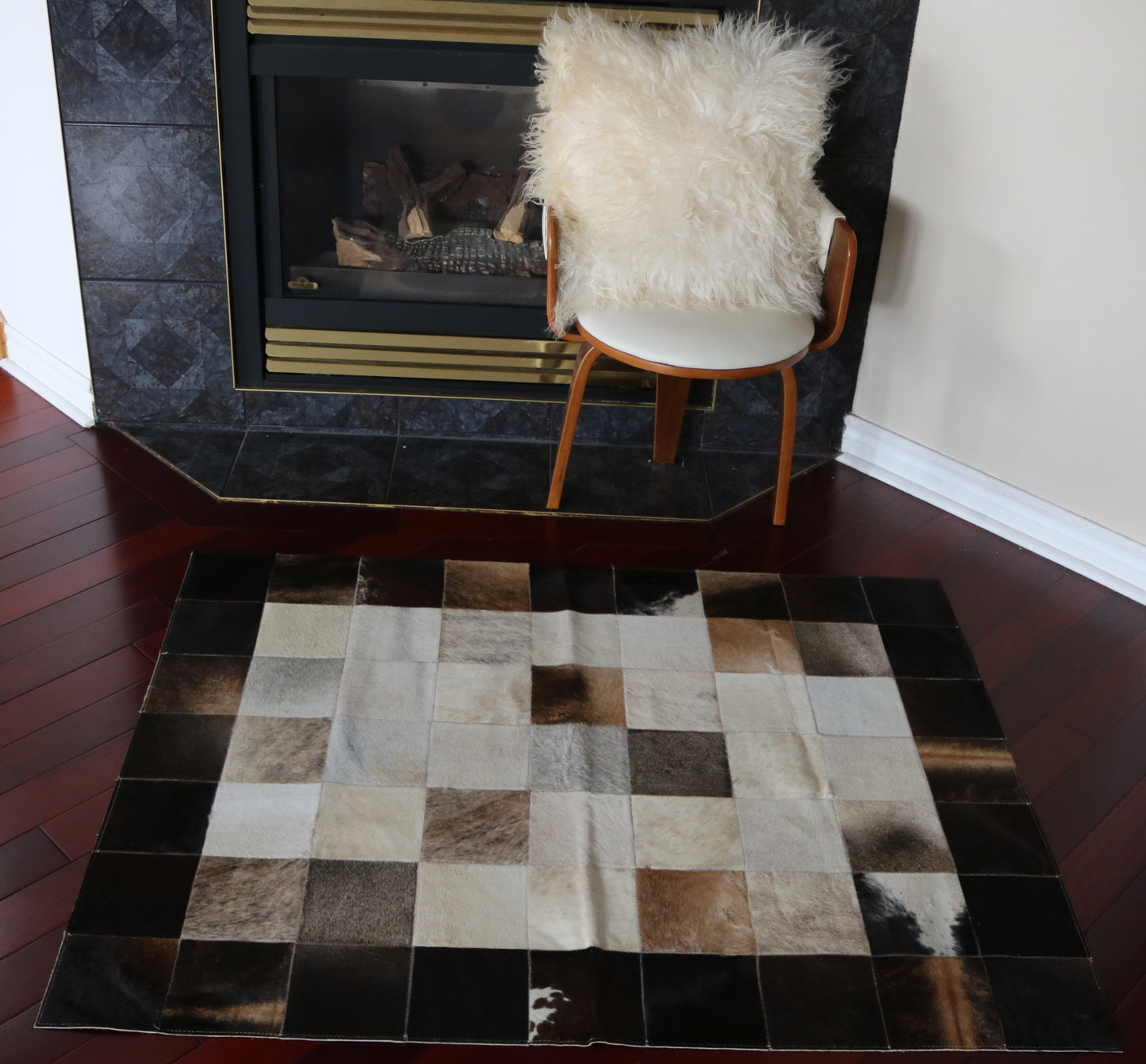 99607 Cowhide rug Patchwork Collection Quebecuir Premium BIG SIZE XL