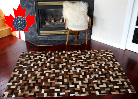 99611 Cowhide rug Patchwork Collection Quebecuir Premium BIG SIZE XXL