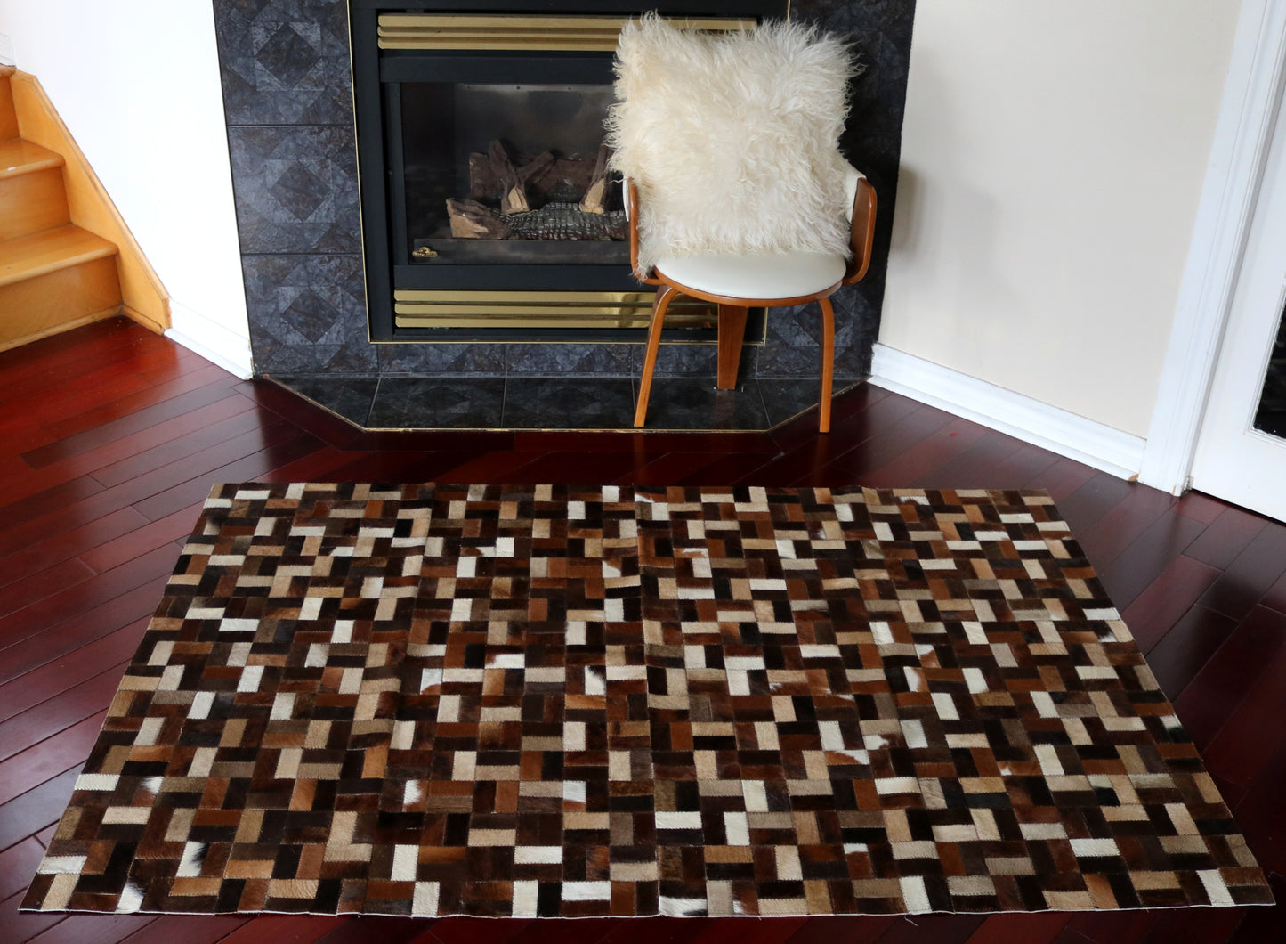 99611 Cowhide rug Patchwork Collection Quebecuir Premium BIG SIZE XXL