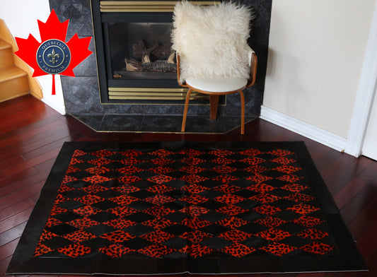 99612 Cowhide rug Patchwork Collection Quebecuir Premium BIG SIZE XXL