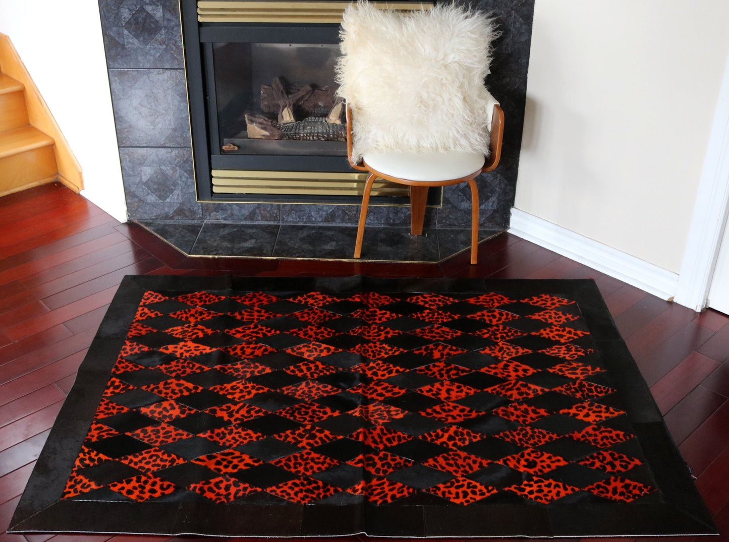 99612 Cowhide rug Patchwork Collection Quebecuir Premium BIG SIZE XXL