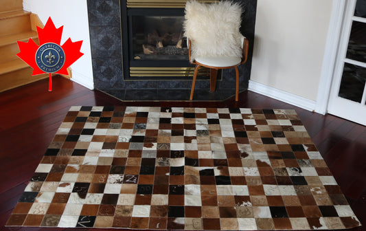 99616 Cowhide rug Patchwork Collection Quebecuir Premium BIG SIZE XXL