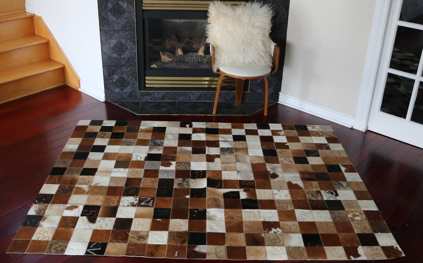 99616 Cowhide rug Patchwork Collection Quebecuir Premium BIG SIZE XXL