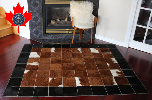99617 Cowhide rug Patchwork Collection Quebecuir Premium BIG SIZE XXL
