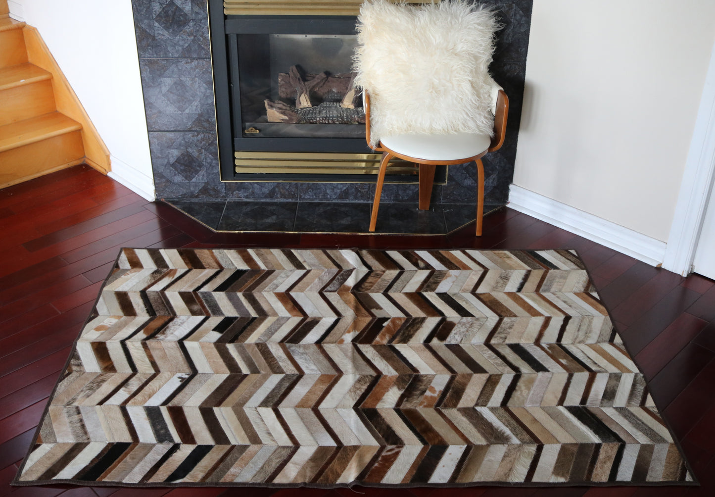 99618 Cowhide rug Patchwork Collection Quebecuir Premium BIG SIZE XXL