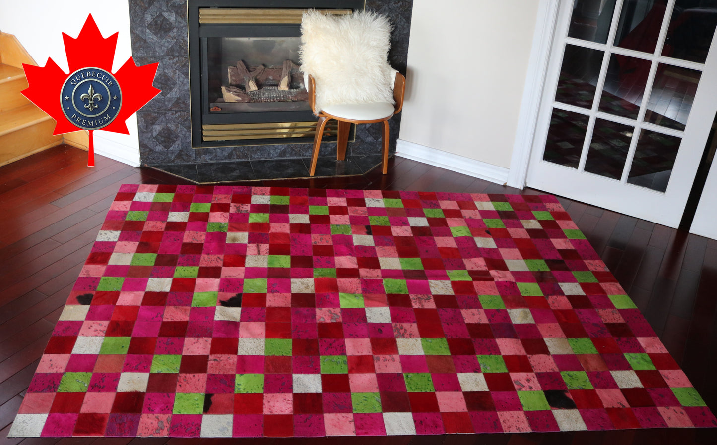 99619 Cowhide rug Patchwork Collection Quebecuir Premium BIG SIZE XXL