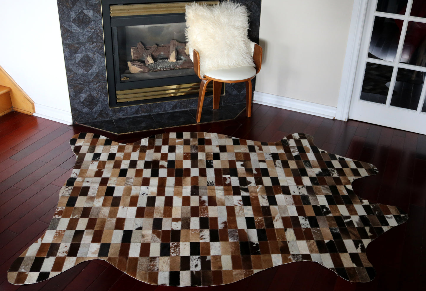 99620 Cowhide rug Patchwork Collection Quebecuir Premium BIG SIZE XXL
