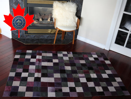 99621 Cowhide rug Patchwork Collection Quebecuir Premium BIG SIZE XXL