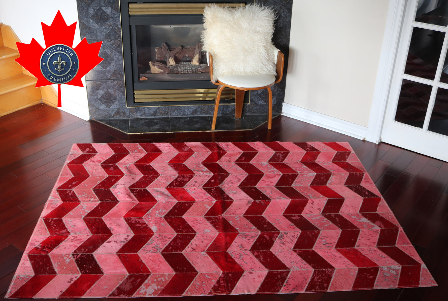 99622 Cowhide rug Patchwork Collection Quebecuir Premium BIG SIZE XXL