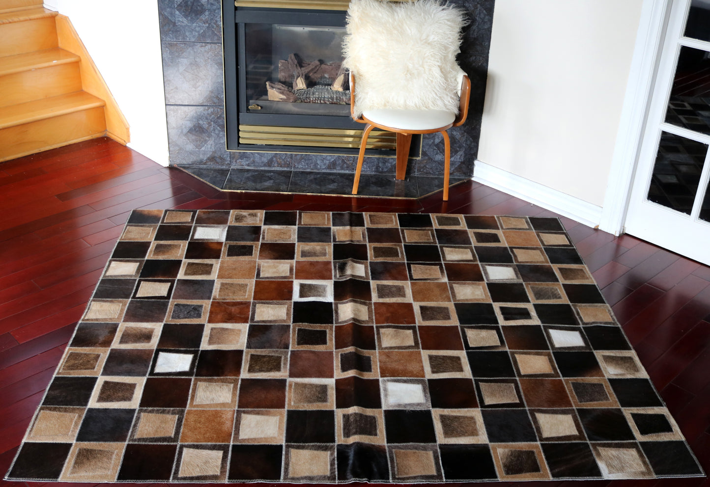 99624 Cowhide rug Patchwork Collection Quebecuir Premium BIG SIZE XXL