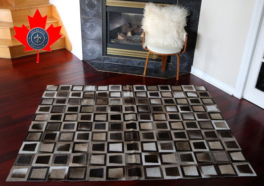 99626 Cowhide rug Patchwork Collection Quebecuir Premium BIG SIZE XXL