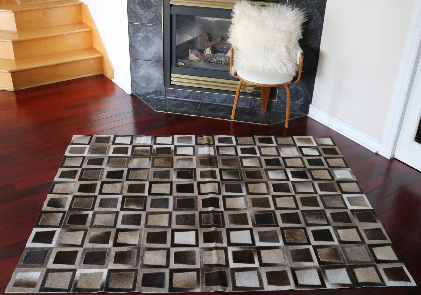 99626 Cowhide rug Patchwork Collection Quebecuir Premium BIG SIZE XXL