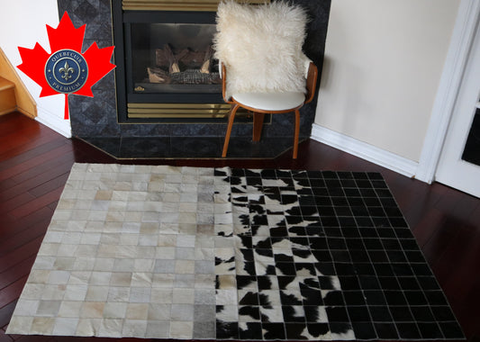 99627 Cowhide rug Patchwork Collection Quebecuir Premium BIG SIZE XXL