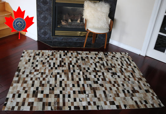 99629 Cowhide rug Patchwork Collection Quebecuir Premium BIG SIZE XXL
