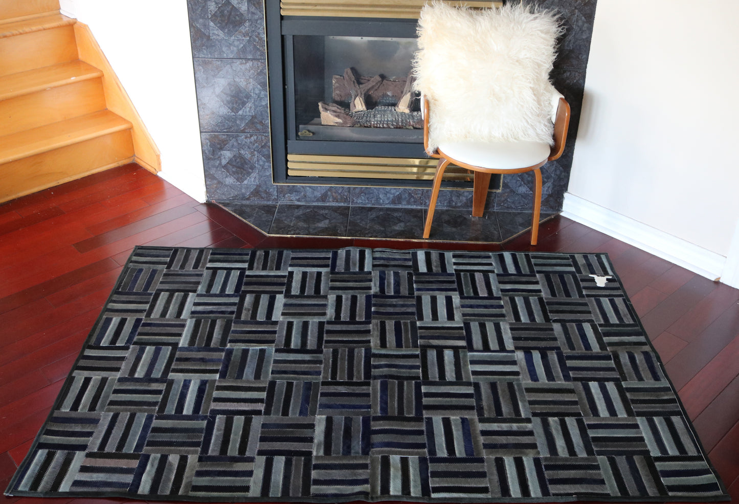 99632 Cowhide rug Patchwork Collection Quebecuir Premium BIG SIZE XXL
