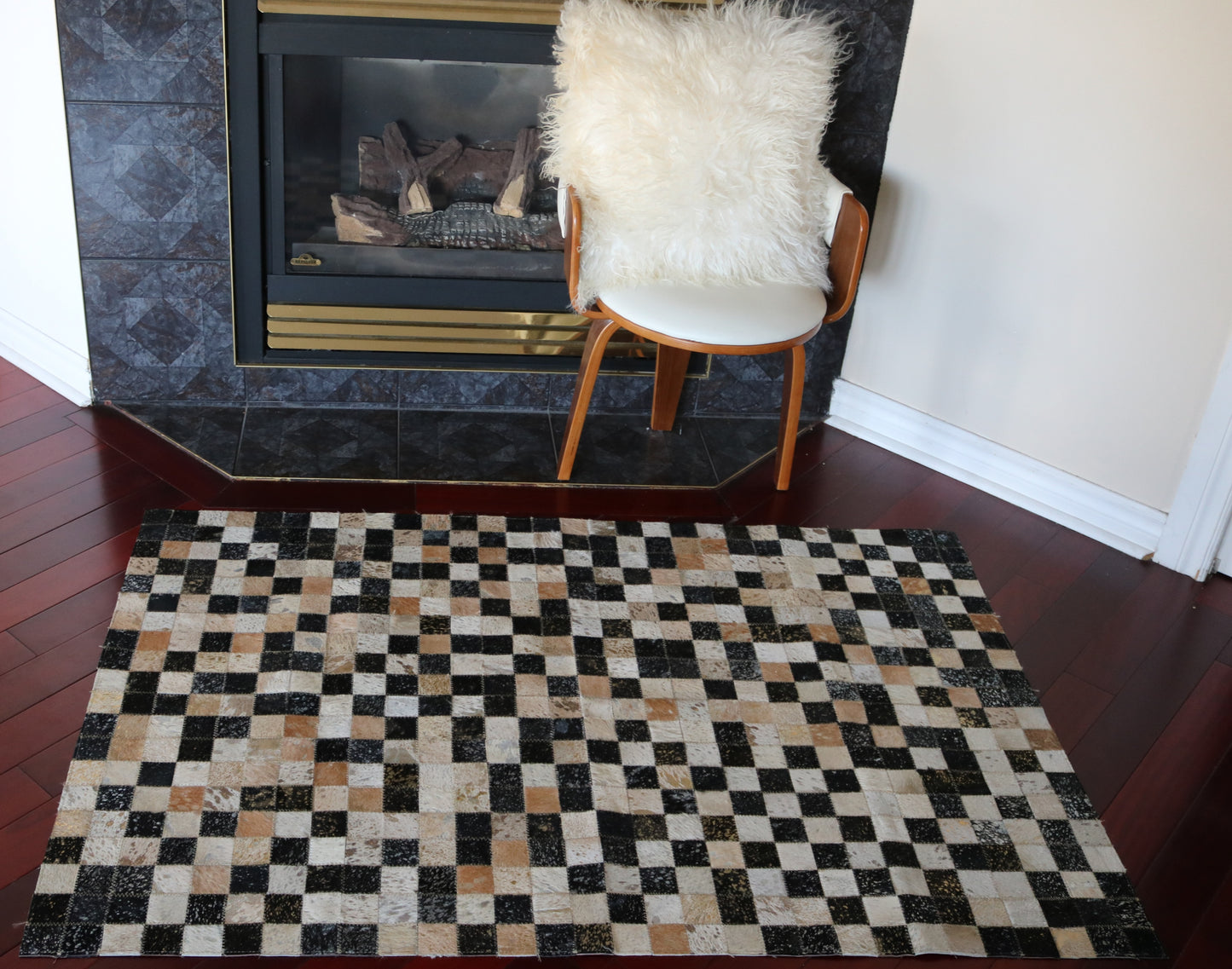 99633 Cowhide rug Patchwork Collection Quebecuir Premium BIG SIZE XXL